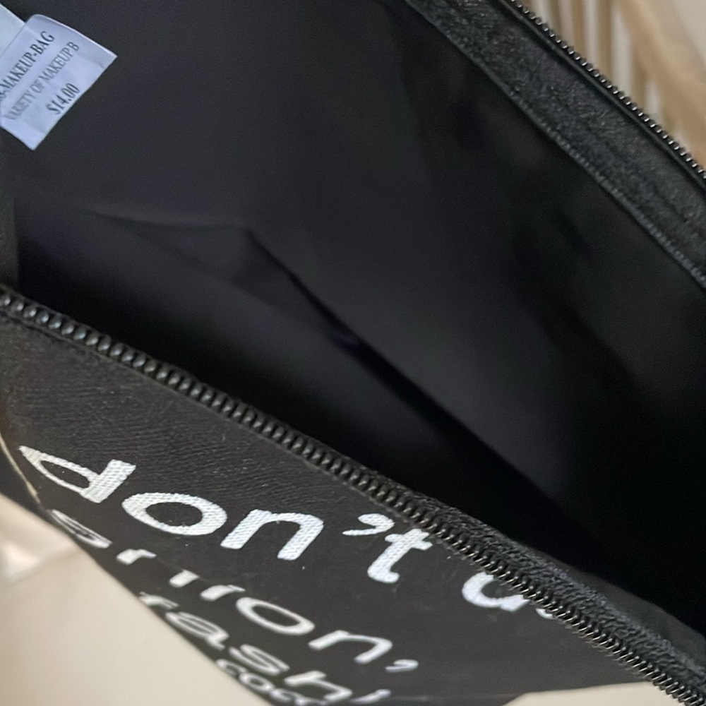 Black Fashion Quote Pouch - Picture 3 of 3